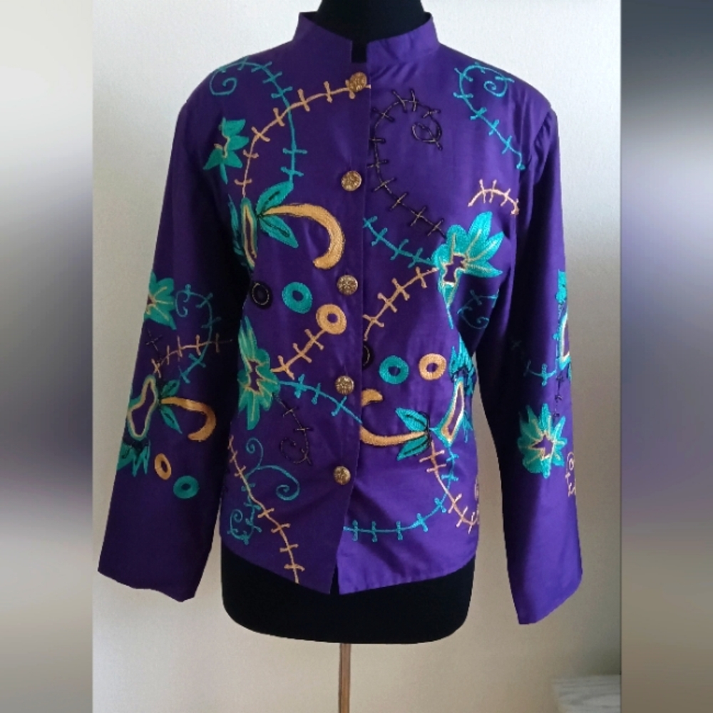 Vintage multi color design blazer